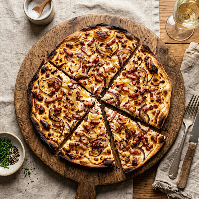 Hausgemachter Flammkuchen